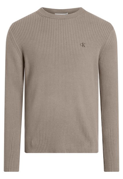 Saco Chocolate Tejido Slim De Tejido Canalé Calvin Klein