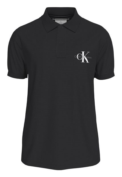 Polo Con Monograma Hombre Negro Calvin Klein Compra Ahora Dafiti Colombia