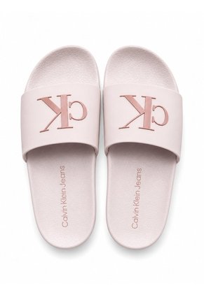 Sandalias Rosa Con Monograma Calvin Klein