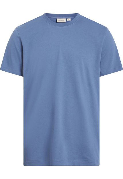 Camiseta Azul Con Logo En La Cinta Calvin Klein