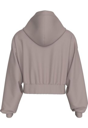 Suéter Rosado Cropped Con Gorro Y Cremallera Calvin Klein