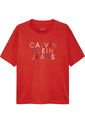 Camiseta Roja Holgada Con Logo Para Niño Calvin Klein de Calvin Klein