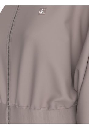 Suéter Rosado Cropped Con Gorro Y Cremallera Calvin Klein