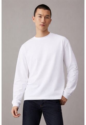 Camiseta Blanca De Manga Larga Con Estampado Gráfico Calvin Klein Calvin Klein