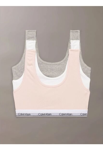 Pack Multicolor De 3 Bralette Para Niña Calvin Klein