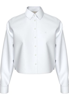 Camisa Blanca De Popelina De Manga Larga Calvin Klein