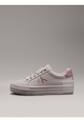 Tenis Rosado De Plataforma De Cuero Calvin Klein