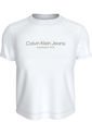 Camiseta Blanca Regular Con Logo Institutional Calvin Klein de Calvin Klein