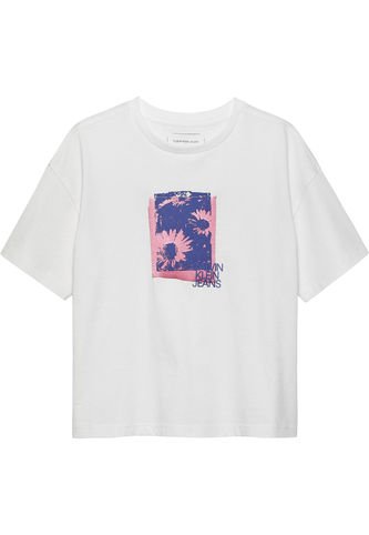 Camiseta Blanca Flower Graphic Para Niña Calvin Klein Calvin Klein