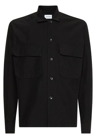 Sobrecamisa Negra De Sarga Boxy Calvin Klein Calvin Klein