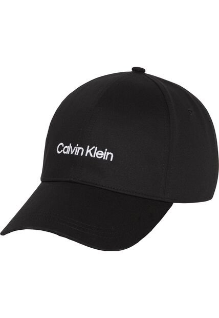 Gorra Negra Con Logotipo Bordado Calvin Klein