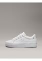 Tenis Blanco De Plataforma De Cuero Calvin Klein de Calvin Klein