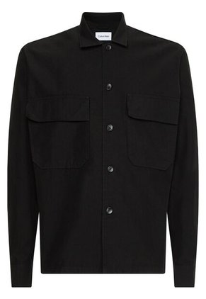 Sobrecamisa Negra De Sarga Boxy Calvin Klein
