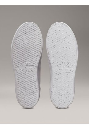 Tenis Blanco De Plataforma De Cuero Calvin Klein