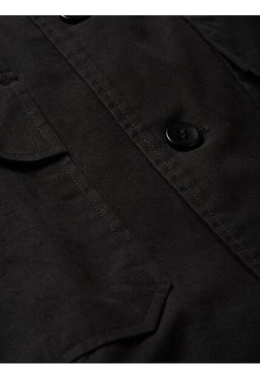 Sobrecamisa Negra De Sarga Boxy Calvin Klein