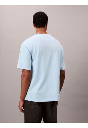 Camiseta Celeste Holgada Con Logo Gráfico Con Letras Calvin Klein