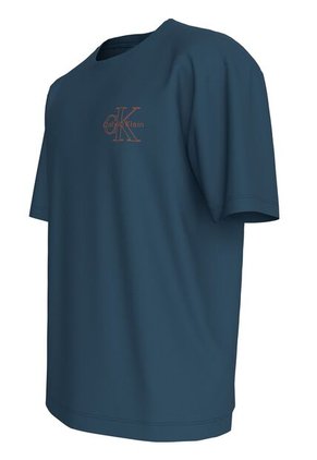 Camiseta Azul Con Gráfico De Monograma Calvin Klein Calvin Klein