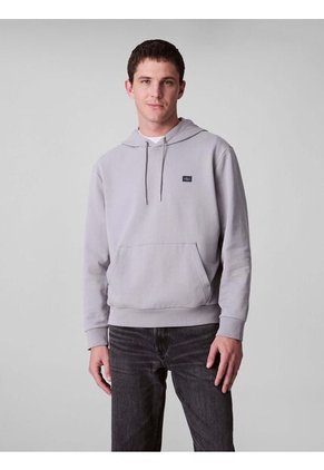 Buzo Gris De Felpa Con Logotipo Bordado Calvin Klein