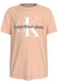 Camiseta Naranja Unisex Con Logo Calvin Klein de Calvin Klein