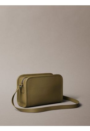 Bolso Verde Cruzado Con Monograma En Relieve Calvin Klein