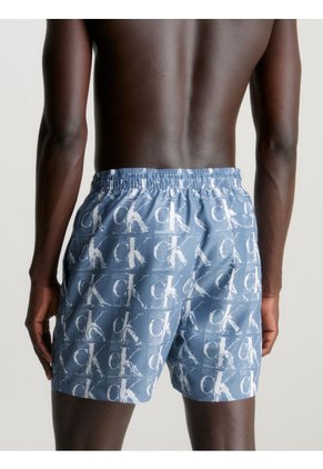 Bermuda De Baño Azul De Baño Con Monograma - CK96 Calvin Klein