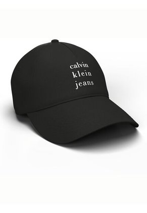 Gorra Negra De Algodón Con Logotipo Calvin Klein