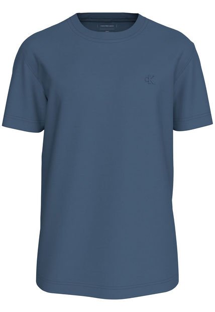Camiseta Azul Con Logotipo En La Espalda Calvin Klein