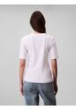 Camiseta Blanca De Algodón Con Logotipo Calvin Klein de Calvin Klein
