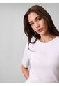 Camiseta Blanca De Algodón Con Logotipo Calvin Klein de Calvin Klein