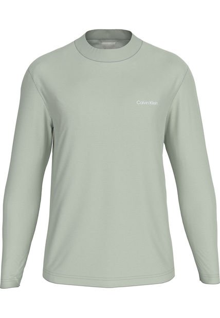 Camiseta Verde De Manga Larga Con Cuello Perkins Calvin Klein