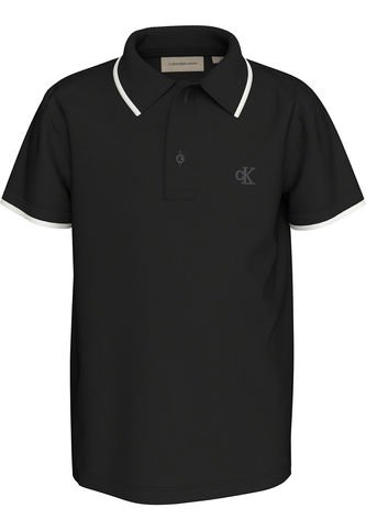 Polo Negro Con Detalle En Bordes Para Niño Calvin Klein Calvin Klein