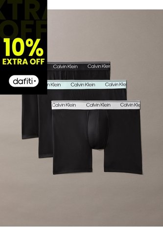 Pack Negro De 3 Bóxeres Sueltos Largos - Microfibre Stretch Calvin Klein Calvin Klein