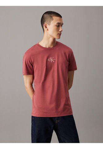 Camiseta Roja Con Monograma Calvin Klein Calvin Klein