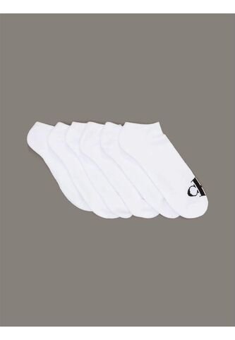 Pack Blanco De 6 Medias Monogramed Cushion Crew Calvin Klein Calvin Klein
