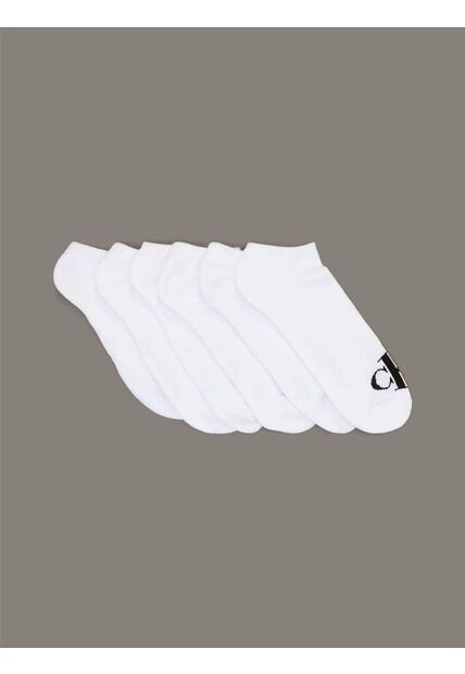Pack Blanco De 6 Medias Monogramed Cushion Crew Calvin Klein