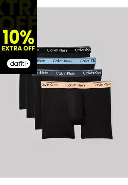 Pack Negro De 4 Bóxers Brief - Microfiber Stretch Calvin Klein