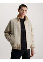 Chaqueta Bomber De Poliéster Reciclado Hombre Beige Calvin Klein de Calvin Klein