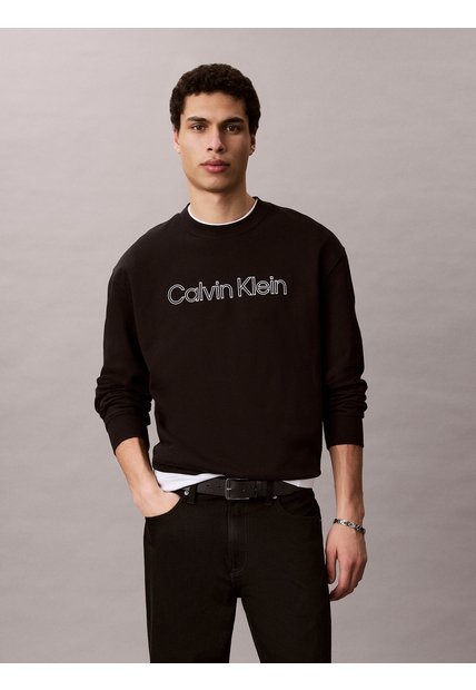 Saco Negro Con Gráfico De Logo Calvin Klein