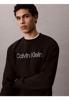 Saco Negro Con Gráfico De Logo Calvin Klein