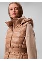 Chaqueta Marrón Puffer Liviana Sin Mangas Con Cinturón Calvin Klein de Calvin Klein
