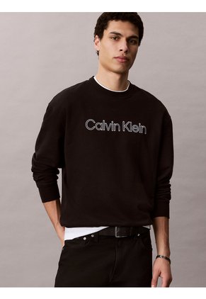 Saco Negro Con Gráfico De Logo Calvin Klein