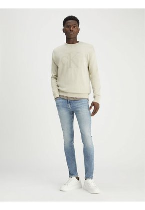 Saco Gris Con Monograma Calvin Klein