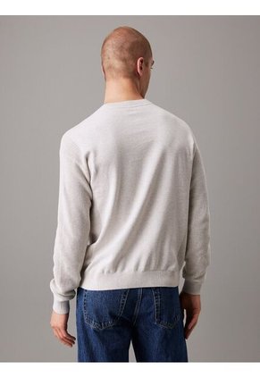 Saco Gris Tejido Con Monograma Calvin Klein