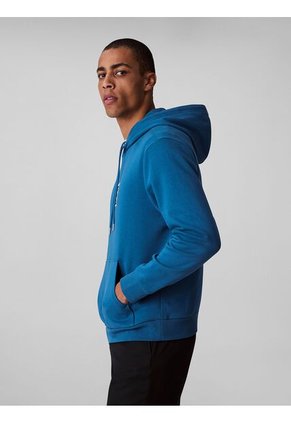 Buzo Azul De Felpa Con Monograma Calvin Klein