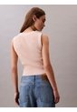 Saco Rosa Tejido Sin Mangas Con Cuello Redondo De Canalé Suave Calvin Klein de Calvin Klein
