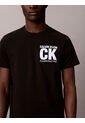 Camiseta Negra Con Gráfico De Logo Calvin Klein de Calvin Klein