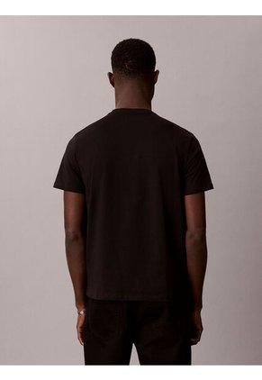 Camiseta Negra Con Gráfico De Logo Calvin Klein