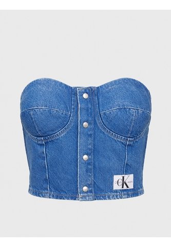 Crop Top Azul De Jeans Para Mujer Calvin Klein Calvin Klein