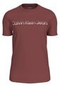 Camiseta Roja Con Logo Institutional Bicolor Calvin Klein de Calvin Klein