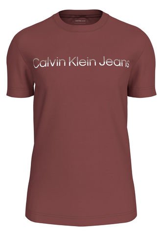 Camiseta Roja Con Logo Institutional Bicolor Calvin Klein Calvin Klein